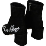 Dolce & Gabbana Black Suede L'Amore E'Bellezza Boots Shoes LA7048-35