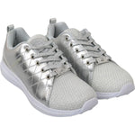 Philipp Plein Gisella Silver Polyester Sneakers Shoes LA7174-37