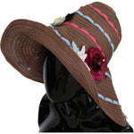 Dolce & Gabbana Brown Floral Wide Brim Straw Floppy Cap Hat HAT9063-58