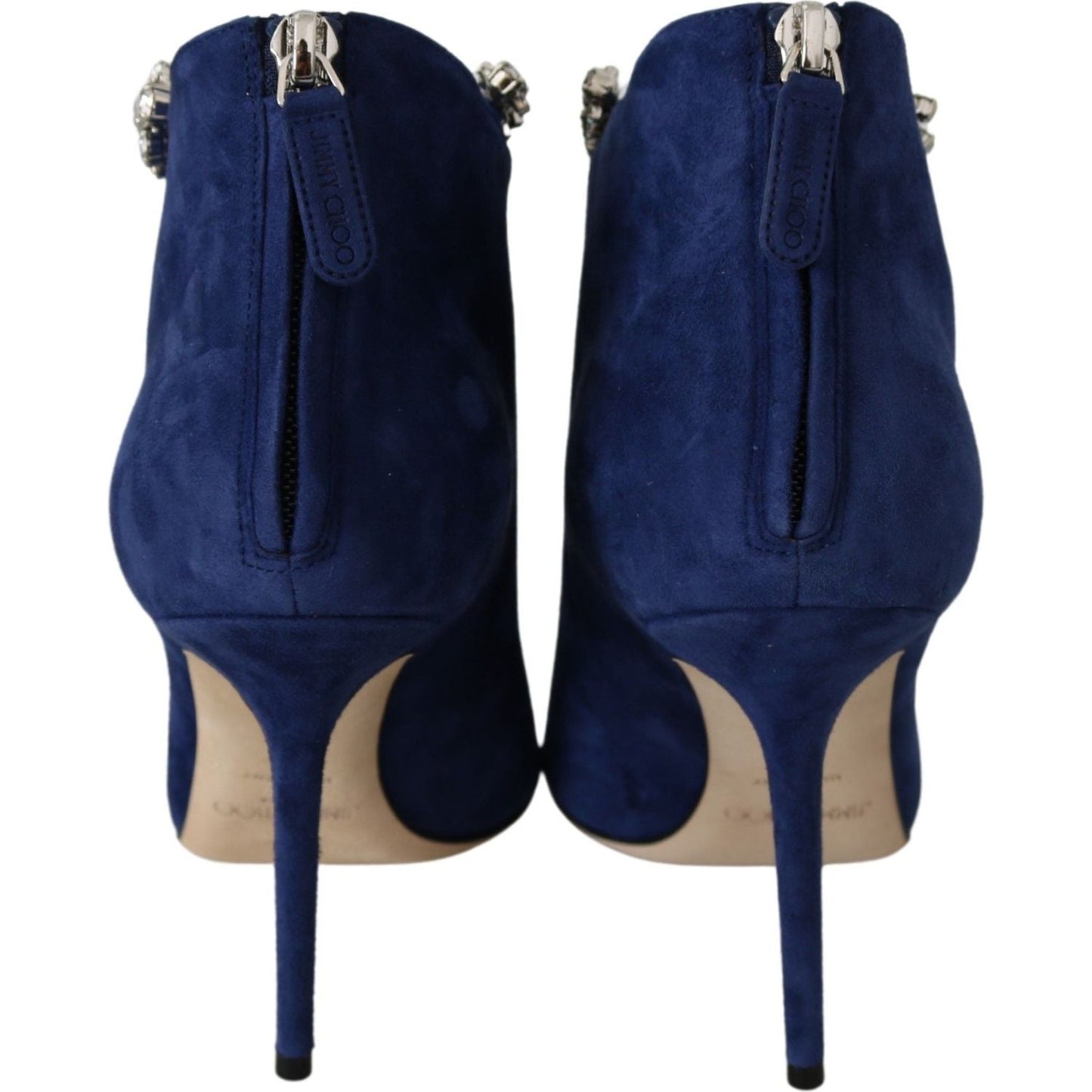 Jimmy Choo Pop Blue Crystal-Strap Heeled Boots 191714921344