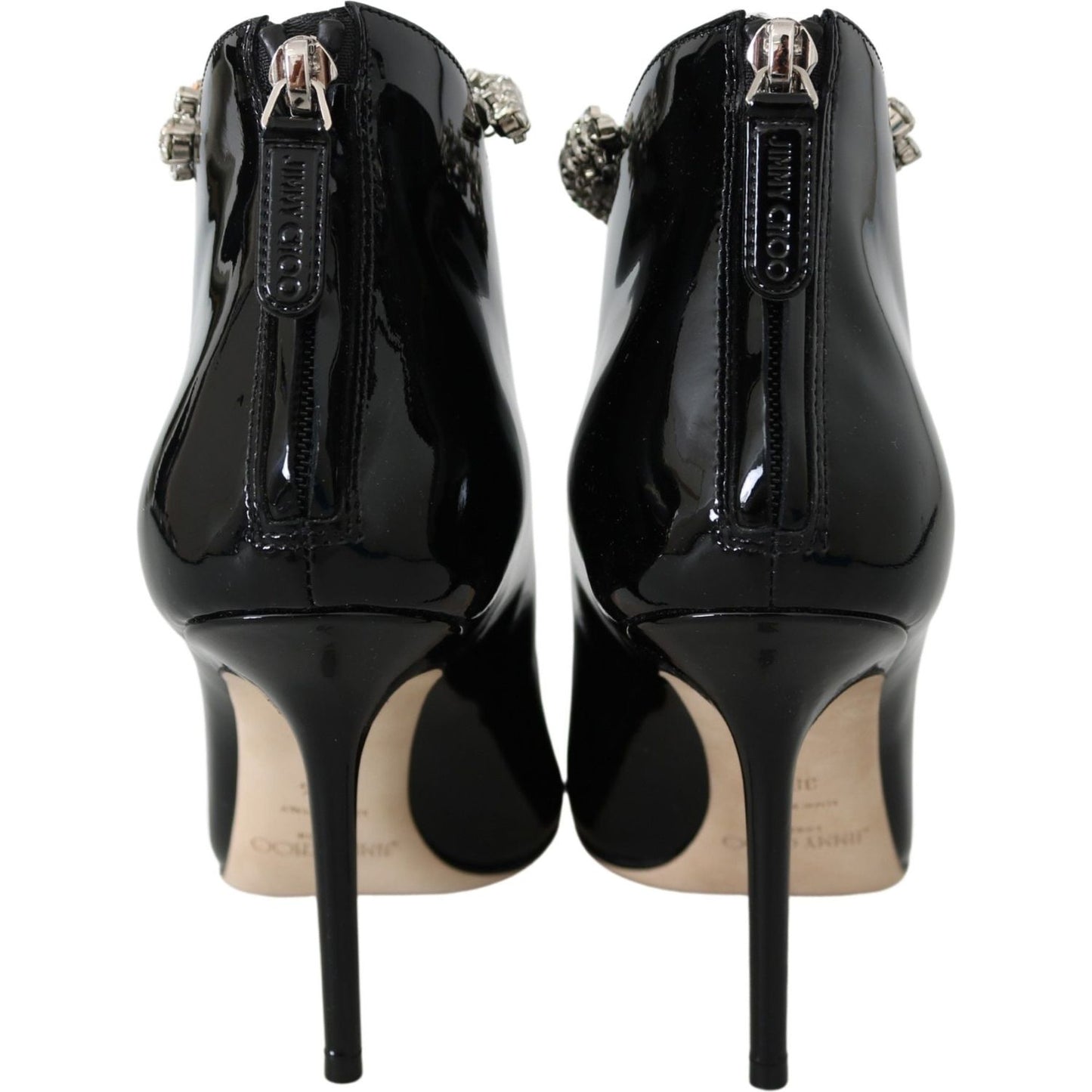Jimmy Choo Elegant Black Patent Heeled Boots 191714864450