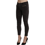 Ermanno Scervino Brown Velvet Capri Cropped Cotton Pants PAN71133-42