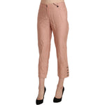 Ermanno Scervino Cotton Pink High Waist Cropped Trouser Pants PAN71139-44