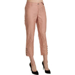 Ermanno Scervino Cotton Pink High Waist Cropped Trouser Pants PAN71139-44