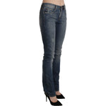 Ermanno Scervino Blue Washed Mid Waist Skinny Denim Jeans PAN71144-26