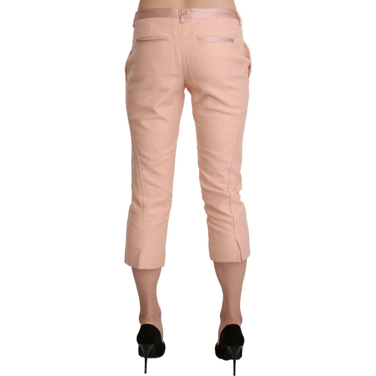 Ermanno Scervino Pink Low Waist Skinny Cropped Capri Pants PAN71145-42
