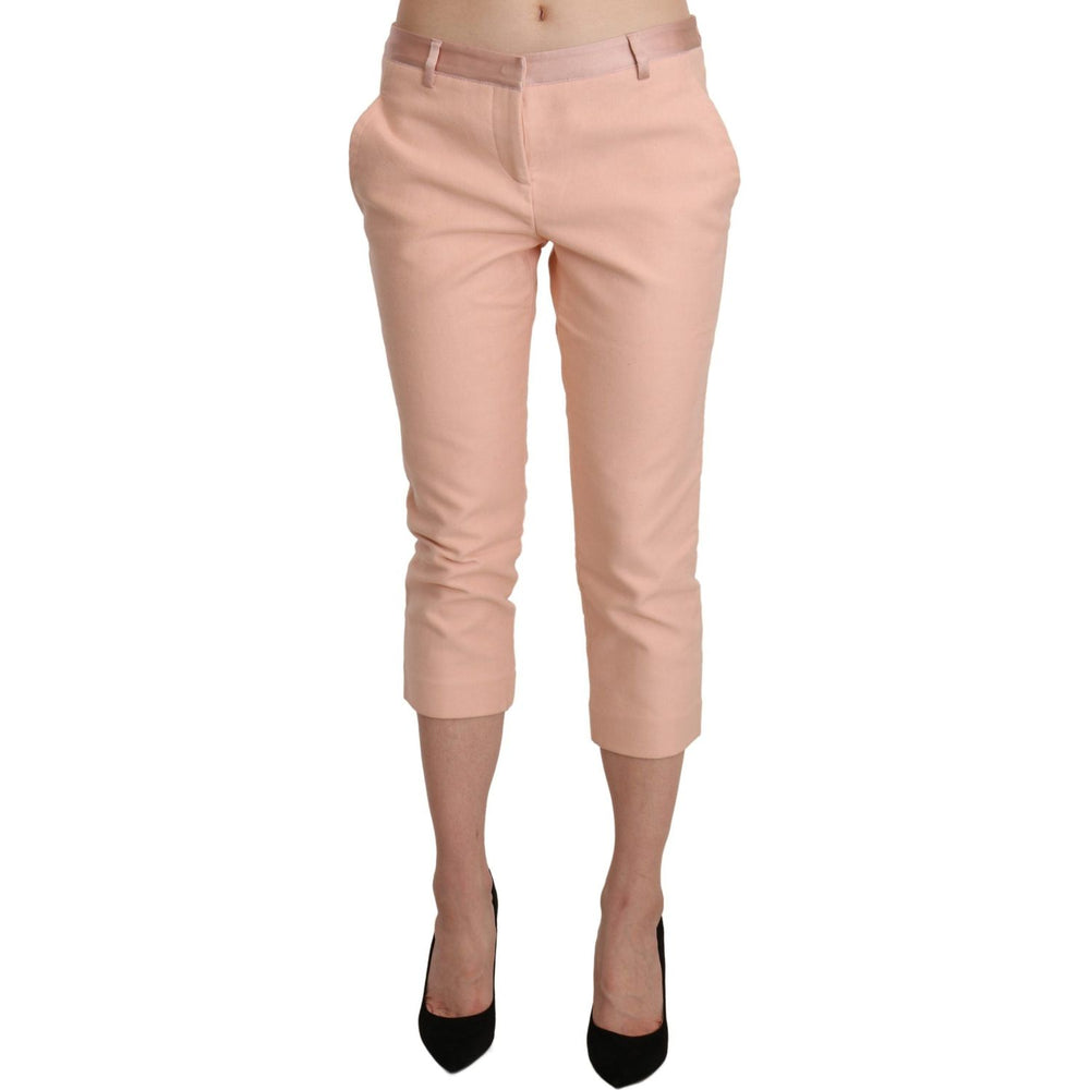 Ermanno Scervino Pink Low Waist Skinny Cropped Capri Pants PAN71145-42