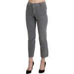 Ermanno Scervino Gray Cropped Cotton Stretch Trouser Pants PAN71148-46