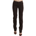 Ermanno Scervino Brown Mid Waist Skinny Slim Trouser Cotton Jeans PAN71149-32