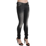 Acht Black Gray Washed Skinny Trouser Cotton Jeans PAN71209-27