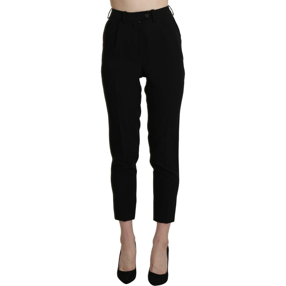 BENCIVENGA Black High Waist Skinny Cropped Dress Trouser Pant PAN71327-40