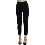 BENCIVENGA Black High Waist Skinny Cropped Dress Trouser Pant PAN71327-40