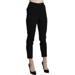 BENCIVENGA Black High Waist Skinny Cropped Dress Trouser Pant PAN71327-40