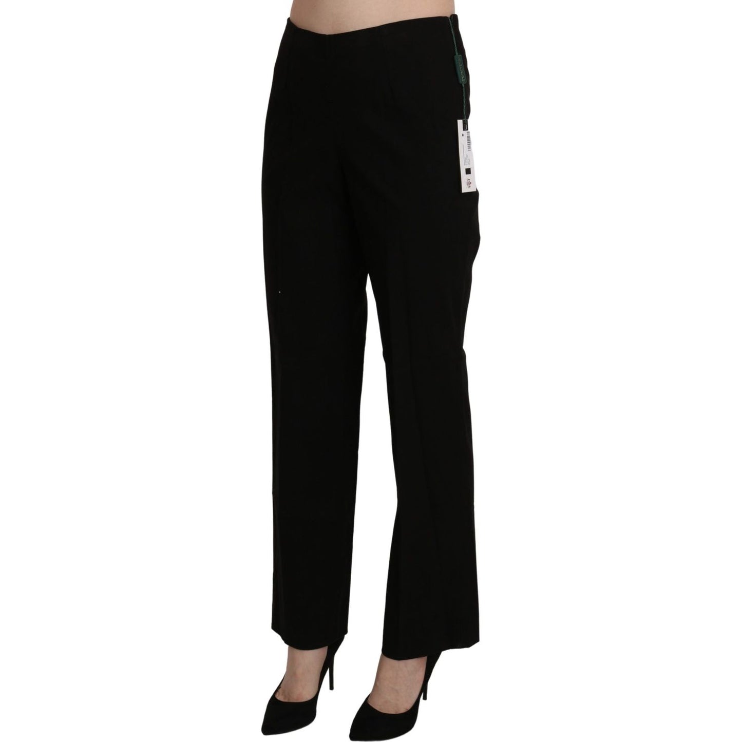 BENCIVENGA Black High Waist Straight Dress Trouser Pant PAN71372-42