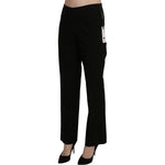 BENCIVENGA Black High Waist Straight Dress Trouser Pant PAN71372-42
