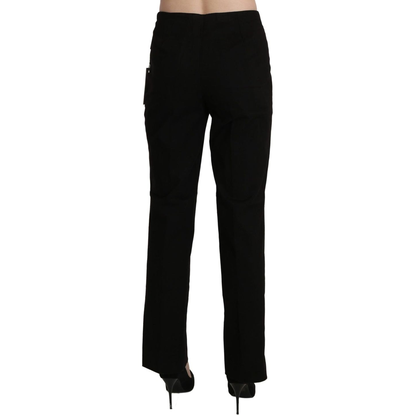 BENCIVENGA Black High Waist Straight Dress Trouser Pant PAN71372-42