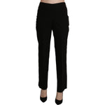 BENCIVENGA Black High Waist Straight Dress Trouser Pant PAN71372-42