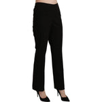 BENCIVENGA Black High Waist Straight Dress Trouser Pant PAN71372-42