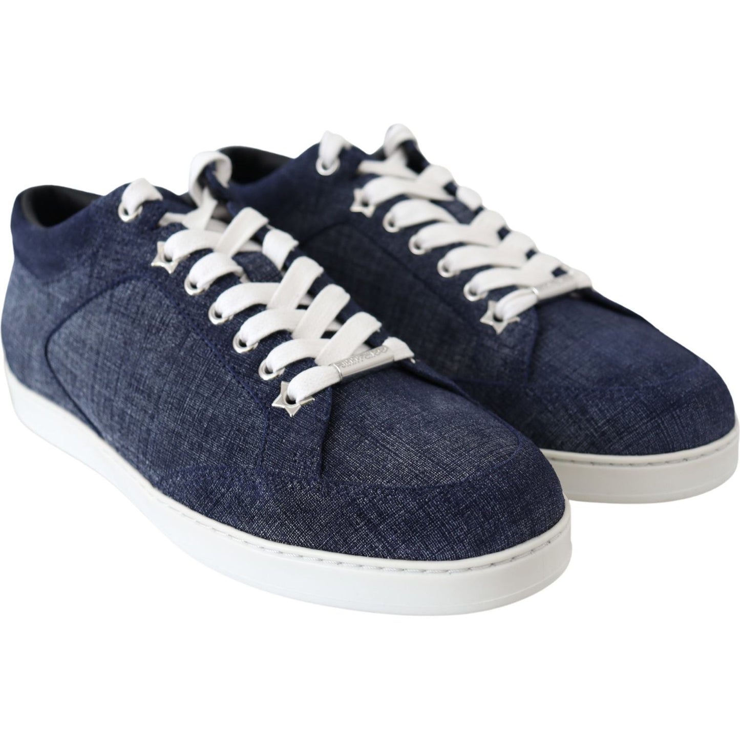 Jimmy Choo Chic Slip-On Blue Denim Suede Sneakers 194611084372