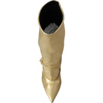 Dolce & Gabbana Elegant Gold Ankle Boots Socks with Rhinestones 1728,35% Elastane,67345645728,Boots - Women - Shoes,Dolce & Gabbana,EU38.5/US8,Gold,Material: 65% Polyamide,New with tags,Shoes,Women,Women - Shoes Dolce & Gabbana LA8132-38.5