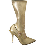 Dolce & Gabbana Elegant Gold Ankle Boots Socks with Rhinestones 1728,35% Elastane,67345645728,Boots - Women - Shoes,Dolce & Gabbana,EU38.5/US8,Gold,Material: 65% Polyamide,New with tags,Shoes,Women,Women - Shoes Dolce & Gabbana LA8132-38.5