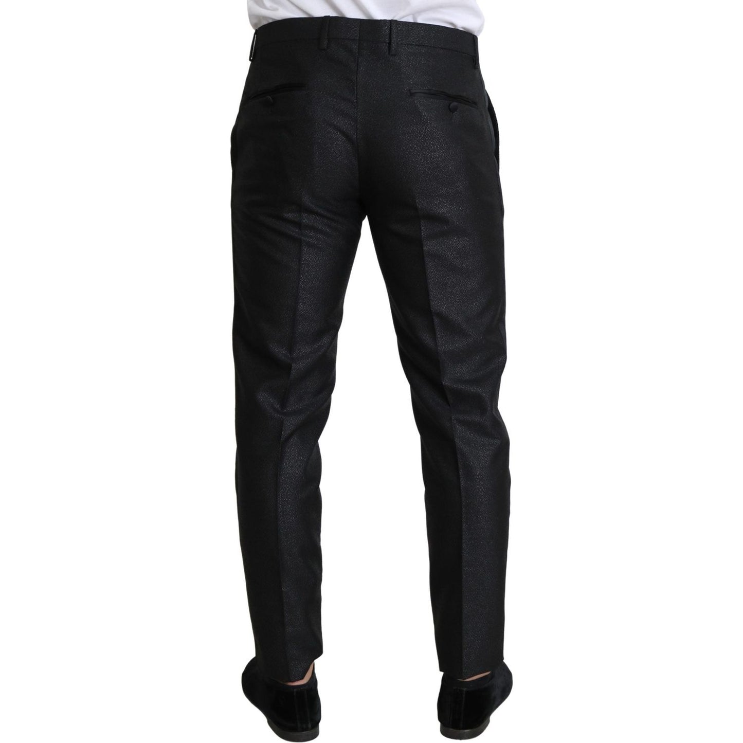 Dolce & Gabbana Black Metallic Skinny Trouser Dress PAN71506-50