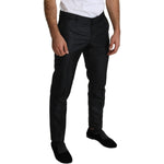 Dolce & Gabbana Black Metallic Skinny Trouser Dress PAN71506-50