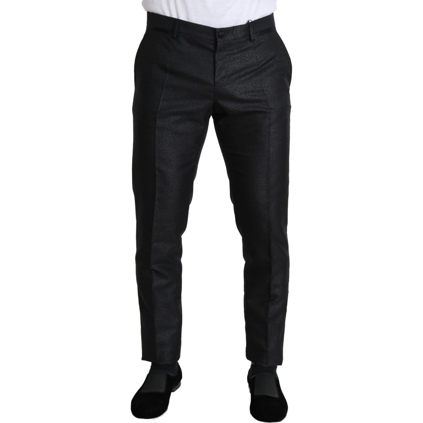 Dolce & Gabbana Black Metallic Skinny Trouser Dress PAN71506-50