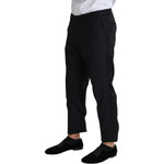 Dolce & Gabbana Black Wool Skinny Cropped Trouser Dress PAN71507-52