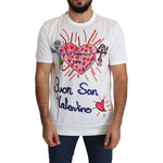 Dolce & Gabbana White Saint Valentine Hearts Print Men T-shirt TSH5471-46