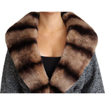 Dolce & Gabbana Gray Cardigan Fur Coat Cashmere Jacket JKT2811-38