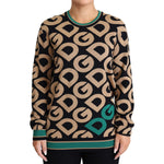 Dolce & Gabbana Multicolor DG Mania Wool Crewneck Pullover Sweater TSH5538-40