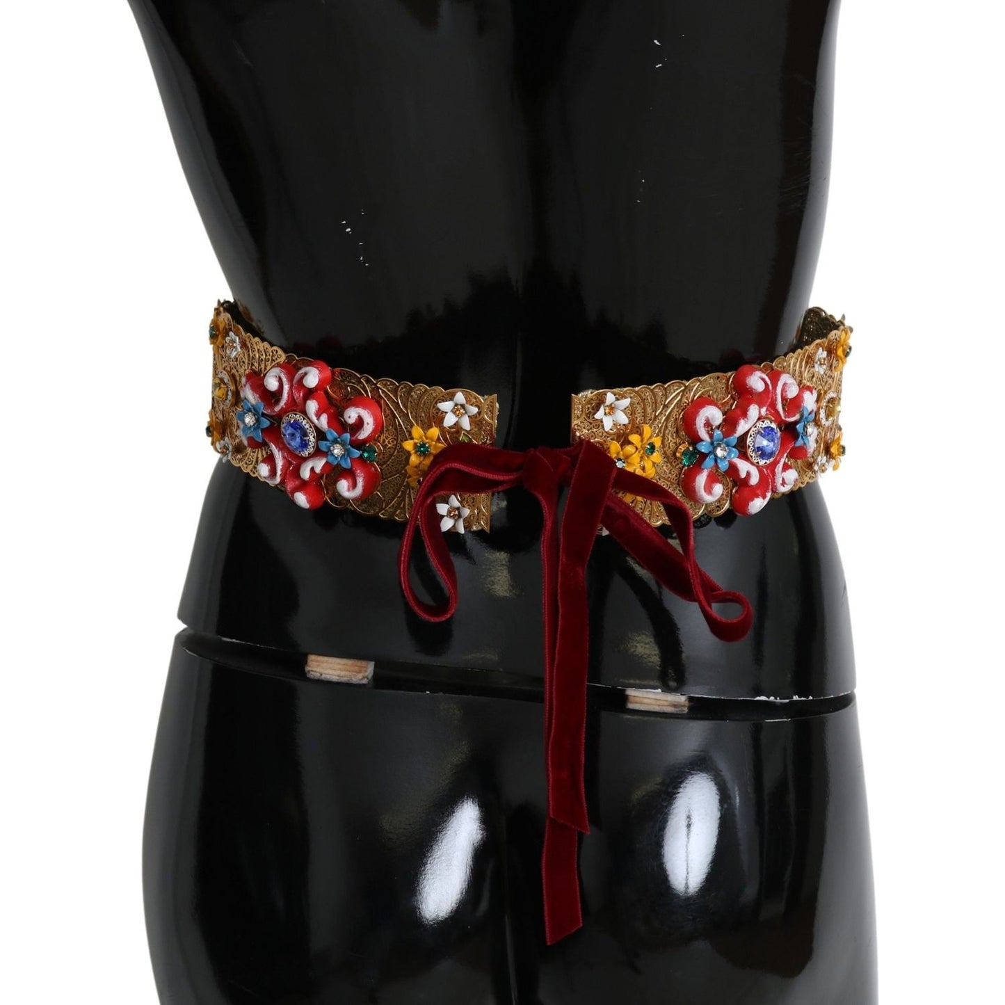 Dolce & Gabbana multicolor Embellished Floral Crystal Wide Waist Belt SMY10484-42