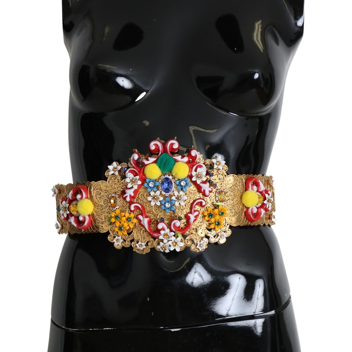 Dolce & Gabbana multicolor Embellished Floral Crystal Wide Waist Belt SMY10484-42