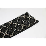 Dolce & Gabbana Black Leather Crystal Beaded Finger Free Gloves GLO020-7