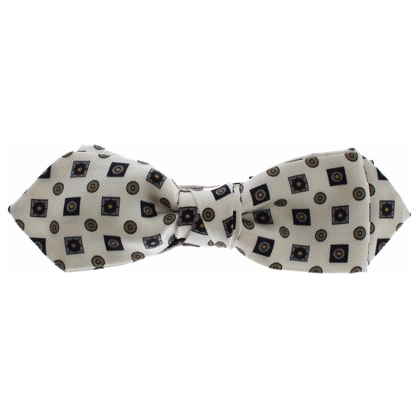 Dolce & Gabbana White Silk Bowtie Leather Men Belt Gift Box SIG18357-115
