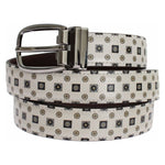 Dolce & Gabbana White Silk Bowtie Leather Men Belt Gift Box SIG18357-115