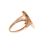 Nialaya Womens Clear CZ Gold 925 Silver Ring SIG19090-US8,5