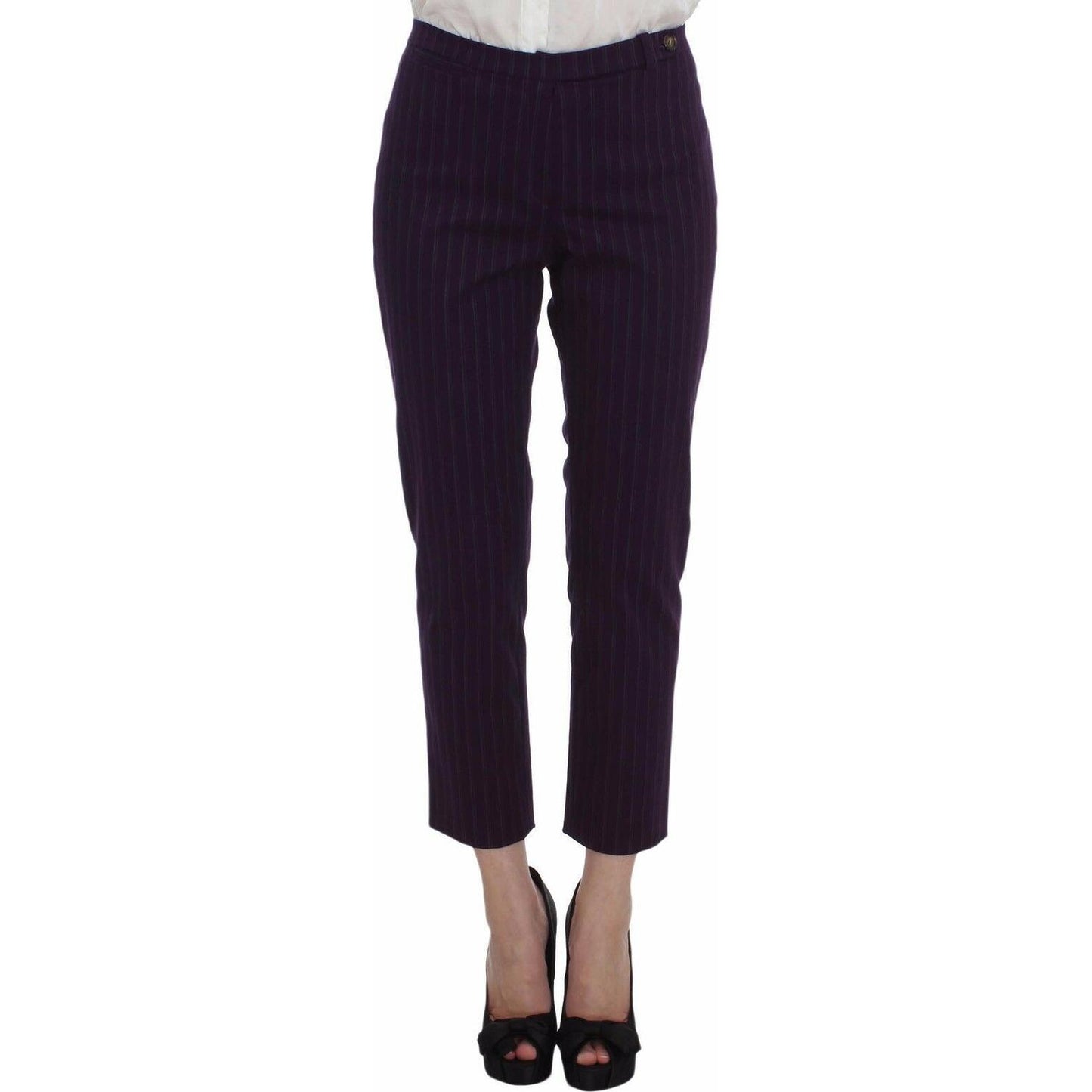 BENCIVENGA Purple Striped Stretch Coat Blazer Pants Suit SIG30887-48