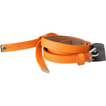 Scervino Street Orange Tangerine Leather Slim Silver Metal Buckle Belt BEL8125-80