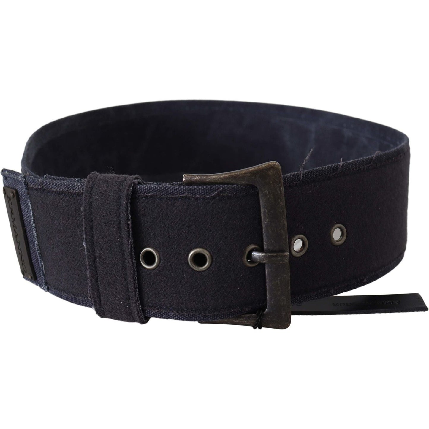 Ermanno Scervino Black Leather Wide Buckle Waist Luxury Belt BEL8150-70