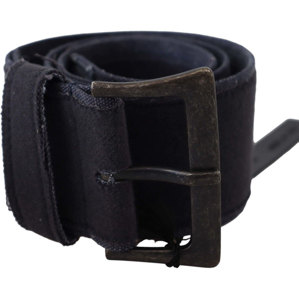 Ermanno Scervino Black Leather Wide Buckle Waist Luxury Belt BEL8150-70