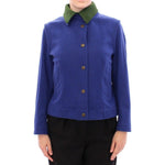 Andrea Incontri Habsburg Blue Green Wool Jacket Coat GSS10176-2