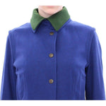 Andrea Incontri Habsburg Blue Green Wool Jacket Coat GSS10176-2