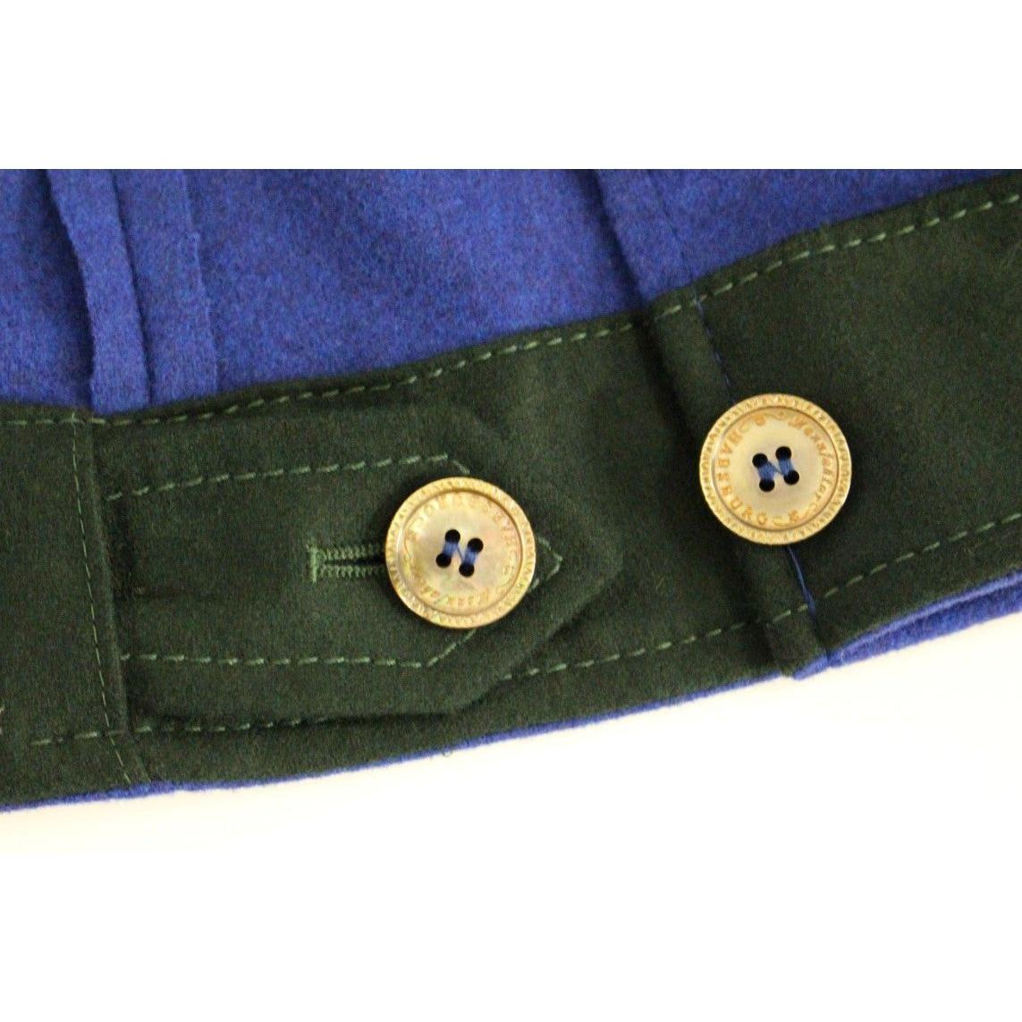 Andrea Incontri Habsburg Blue Green Wool Jacket Coat GSS10176-2