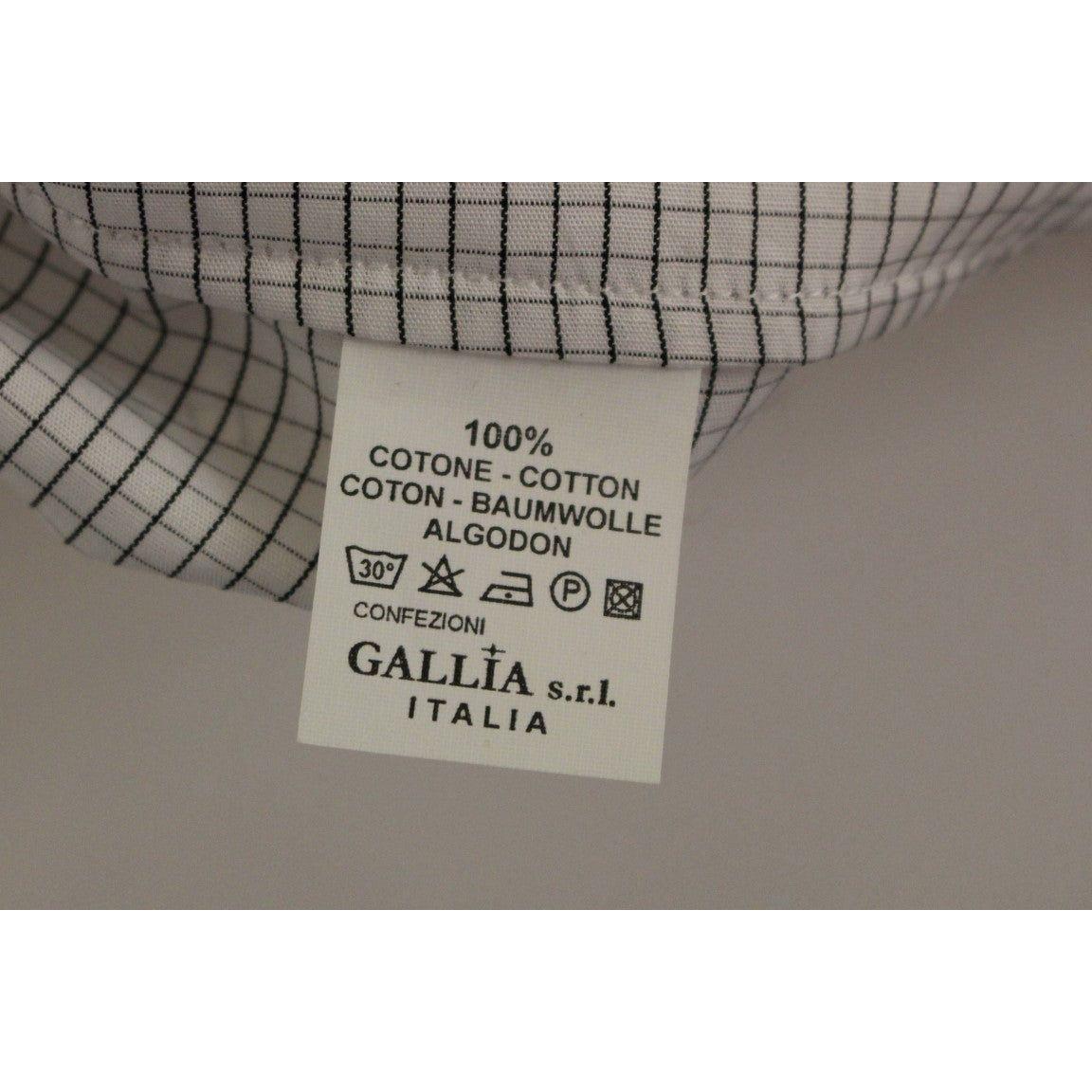 Andrea Incontri White Cotton Checkered Stretch Skirt GSS10708-2