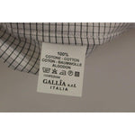 Andrea Incontri White Cotton Checkered Stretch Skirt GSS10708-2