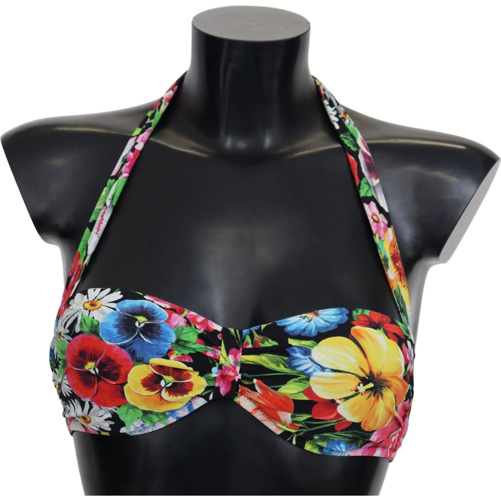 Dolce & Gabbana Multicolor Floral Print Swimwear Bikini Tops BIK1367-IT1