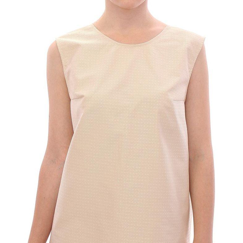 Andrea Incontri Beige Sleeveless Shift Mini Dress GSS10721-2