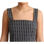 Dolce & Gabbana Black White Pattern Cotton A-Line Dress DR2755-44